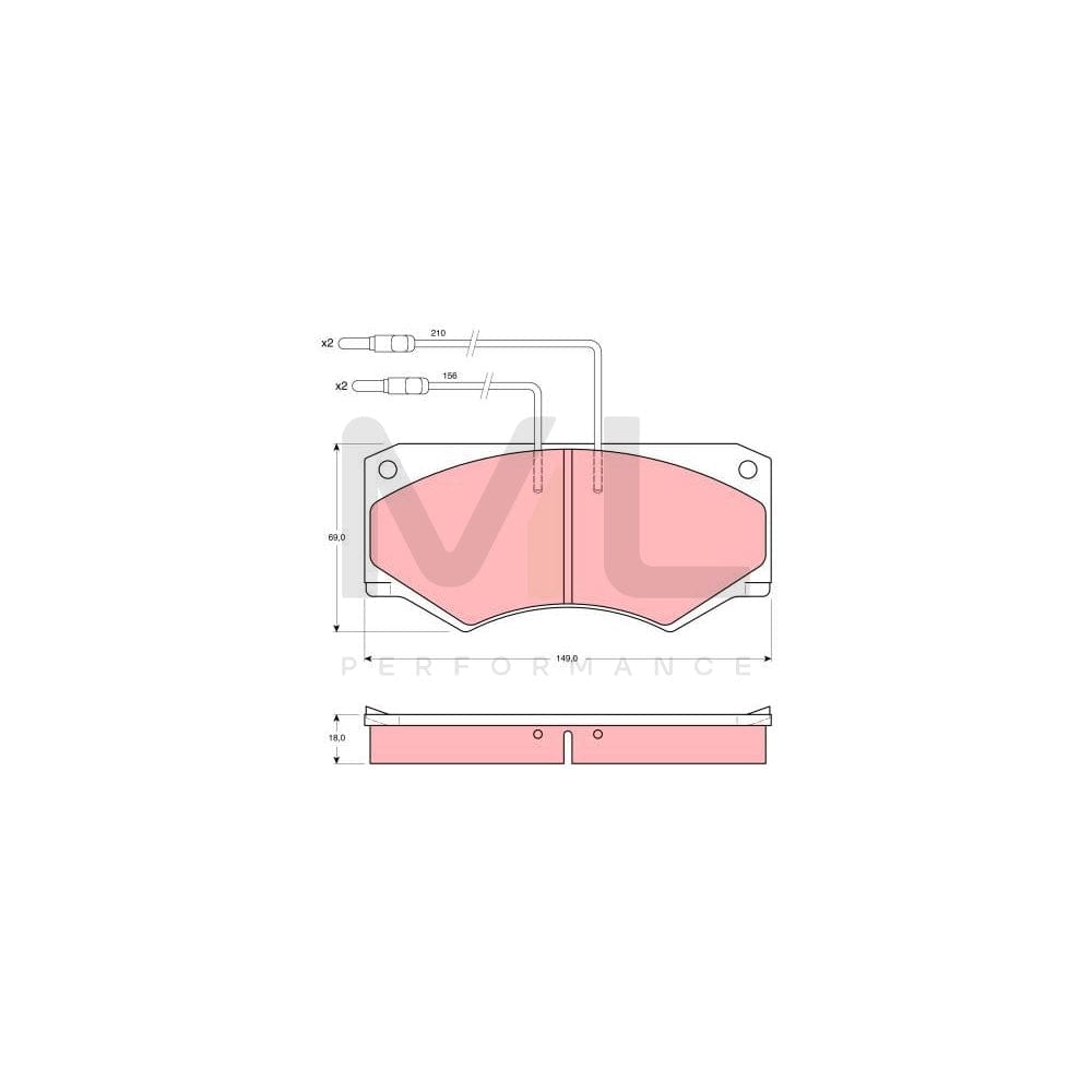 TRW Gdb389 Brake Pad Set For Iveco Daily Incl. Wear Warning Contact | ML Performance Car Parts