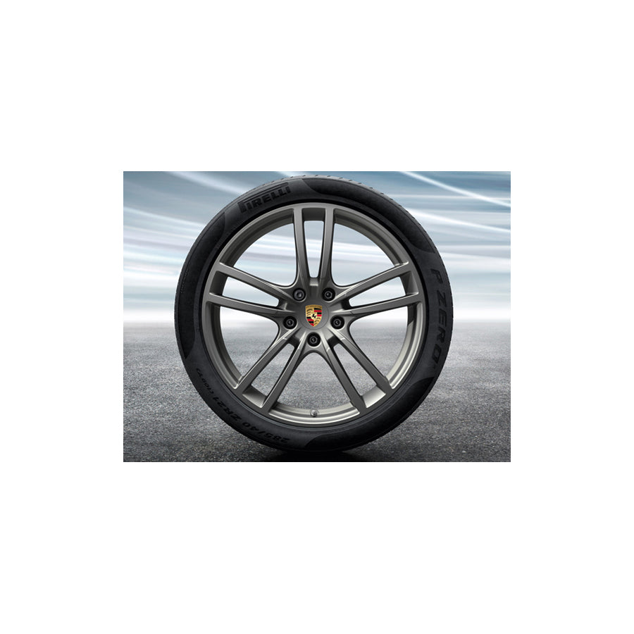 Genuine Porsche 21 Cayenne Turbo Design Platinum Alloy Wheels & Summer Tyres Original Porsche | ML Performance UK Car Parts