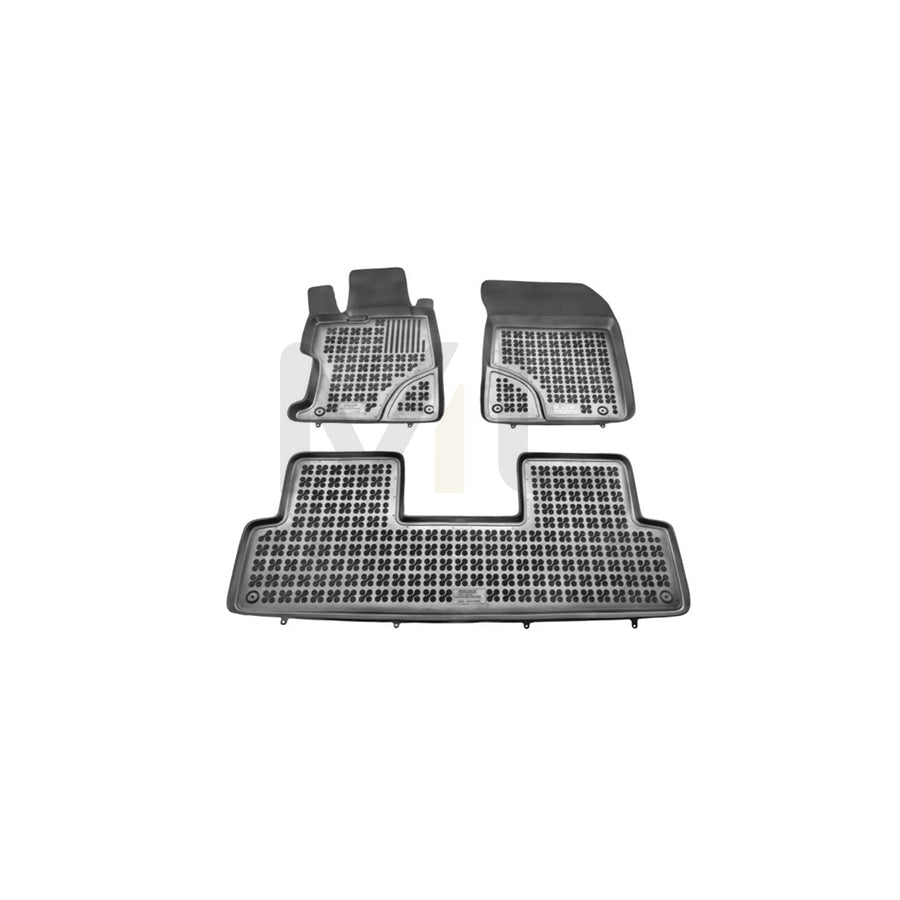 REZAW PLAST 200915 Floor mat set for HONDA CIVIC Elastomer, Rear, Black | ML Performance Car Parts