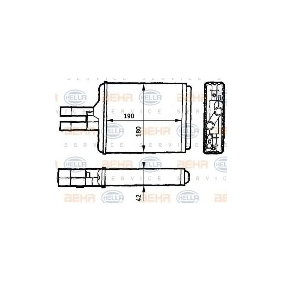 Hella 8FH 351 313-144 Heater Matrix