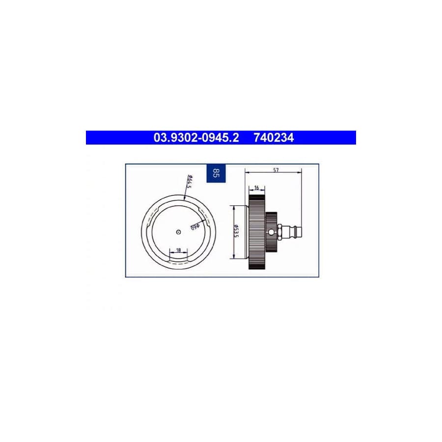 ATE 03.9302-0945.2 Breather Pipe