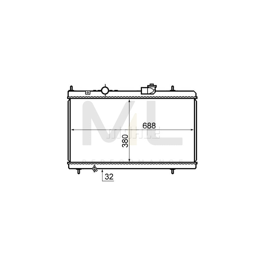 MAHLE ORIGINAL CR 800 000S Engine radiator Brazed cooling fins, Automatic Transmission | ML Performance Car Parts