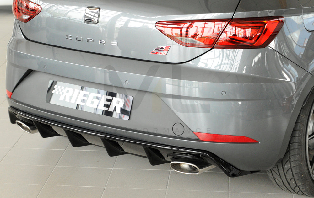 Rieger 00088136 SEAT 5F Leon Cupra Rear Diffuser 4 | ML Performance UK Car Parts