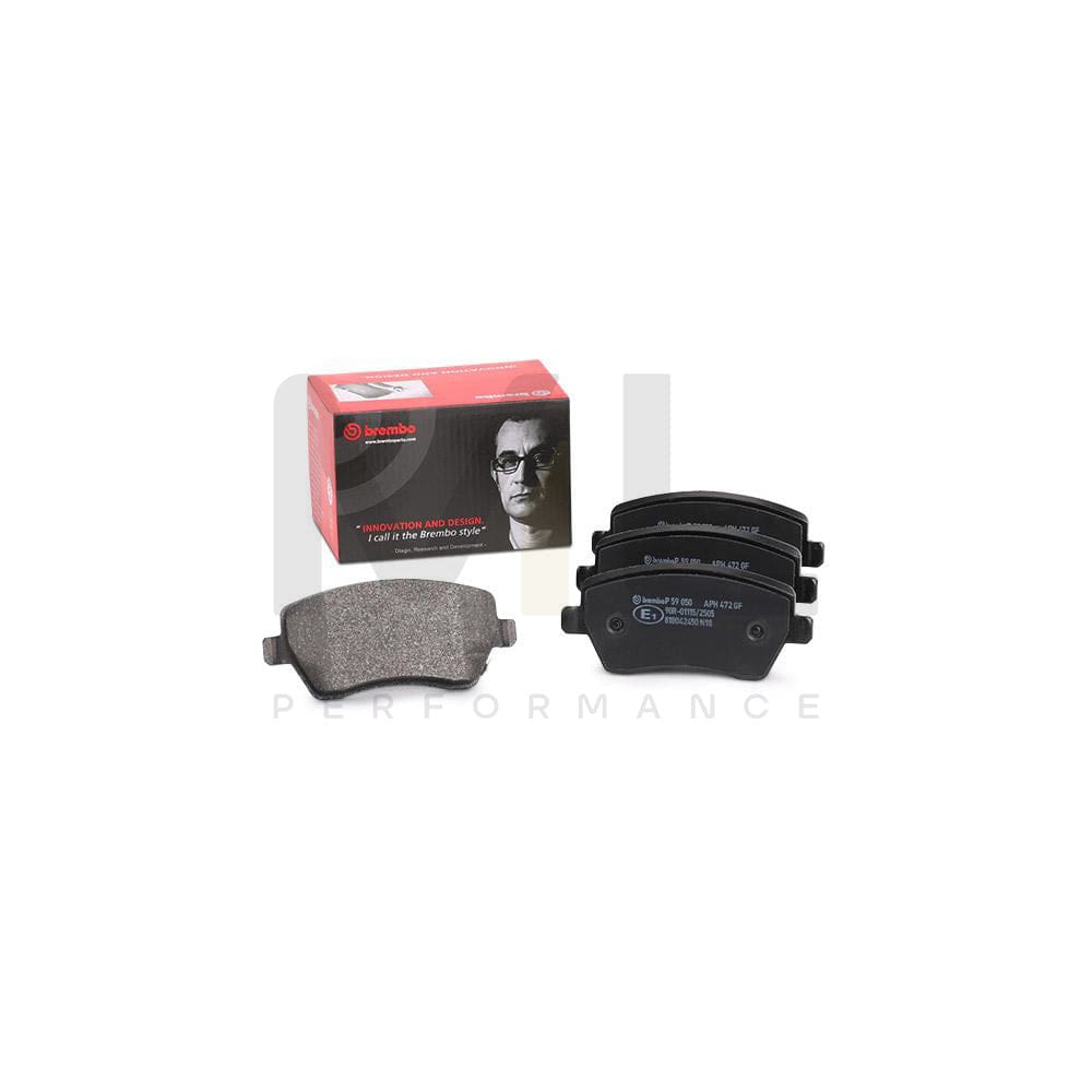 Brembo P 59 050 Brake Pad Set With Acoustic Wear Warning, With Brake Caliper Screws | ML Performance Car Parts