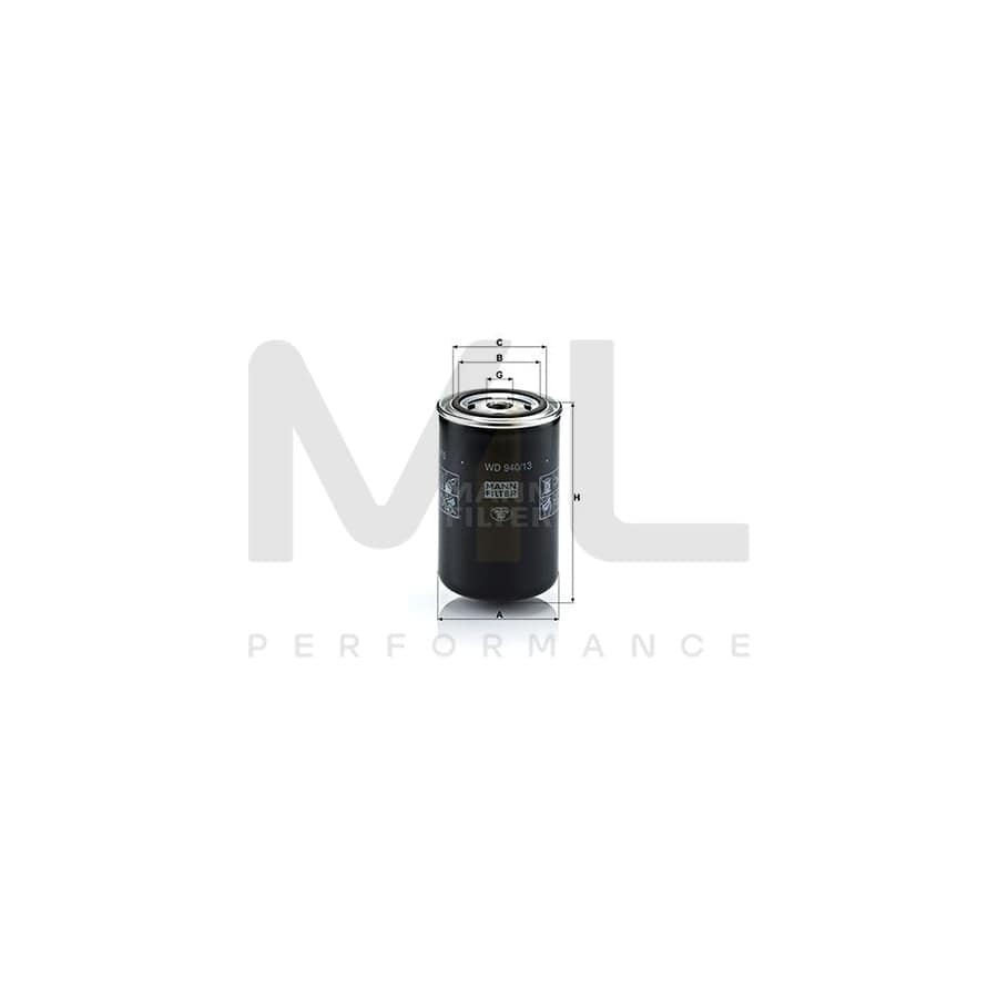 MANN-FILTER WD 940/13 Oil Filter Spin-on Filter | ML Performance Car Parts