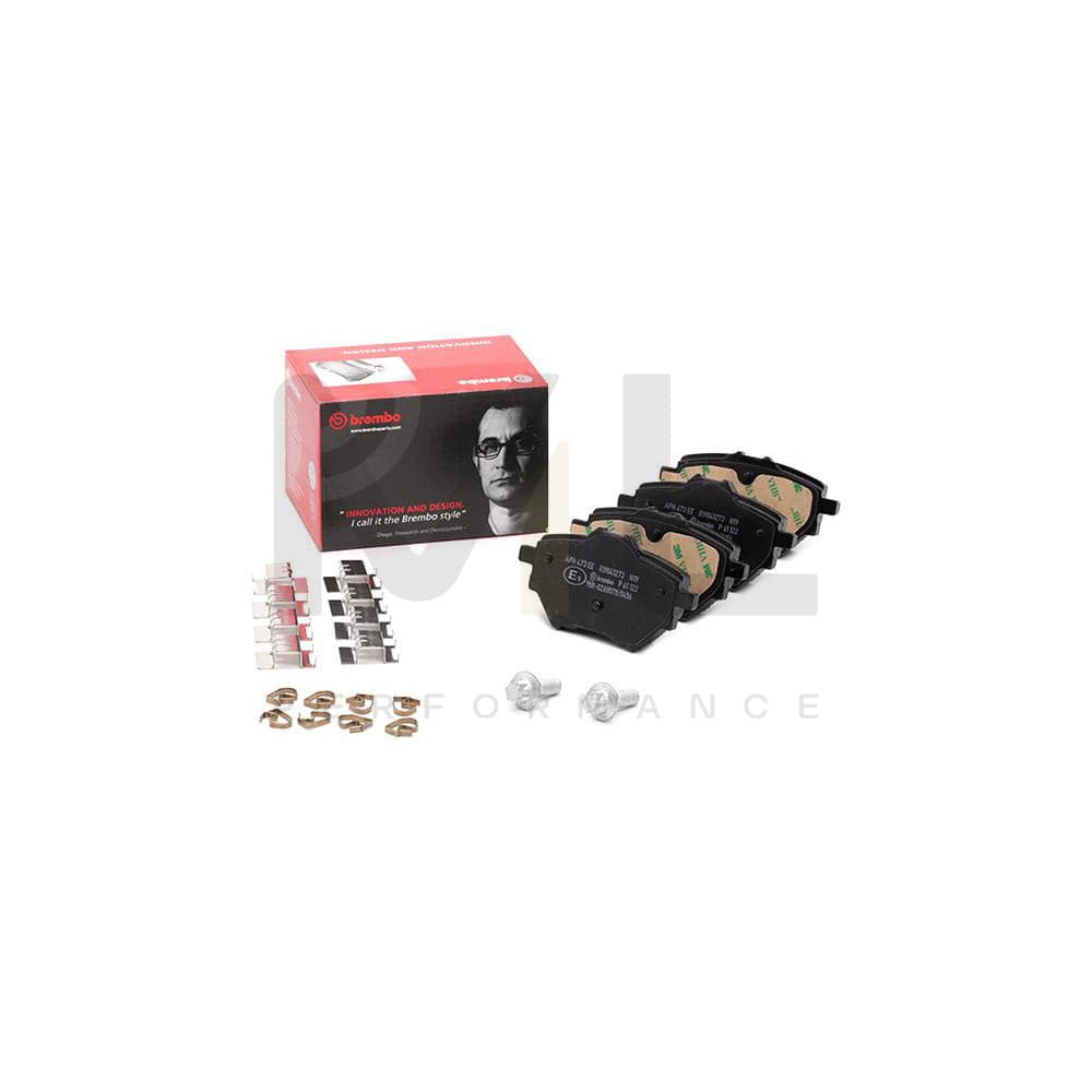 Brembo P 61 122 Brake Pad Set Excl. Wear Warning Contact, With Brake Caliper Screws | ML Performance Car Parts