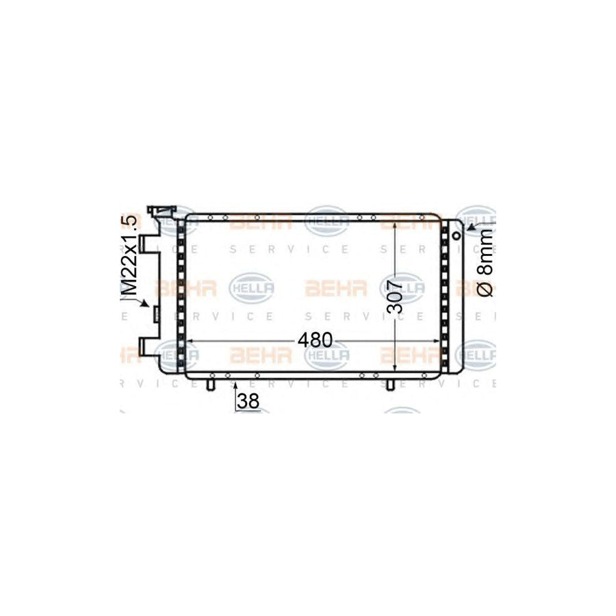 Hella 8MK 376 705-781 Engine Radiator