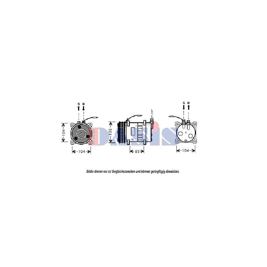 AKS Dasis 851650N Compressor, Air Conditioning | ML Performance UK