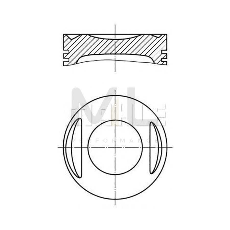 MAHLE ORIGINAL 009 20 02 Piston 84,6 mm, with piston rings | ML Performance Car Parts