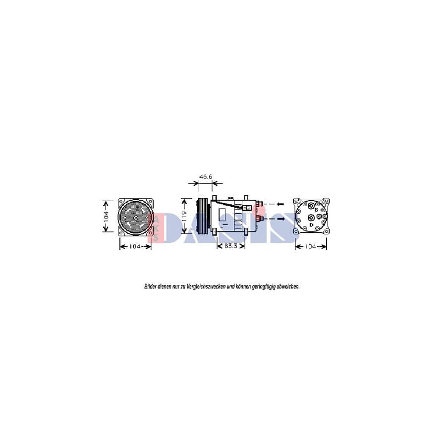 AKS Dasis 850485N Compressor, Air Conditioning | ML Performance UK