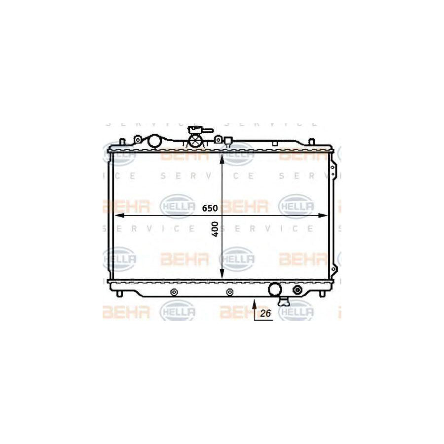 Hella 8MK 376 706-711 Engine Radiator For Mazda 626