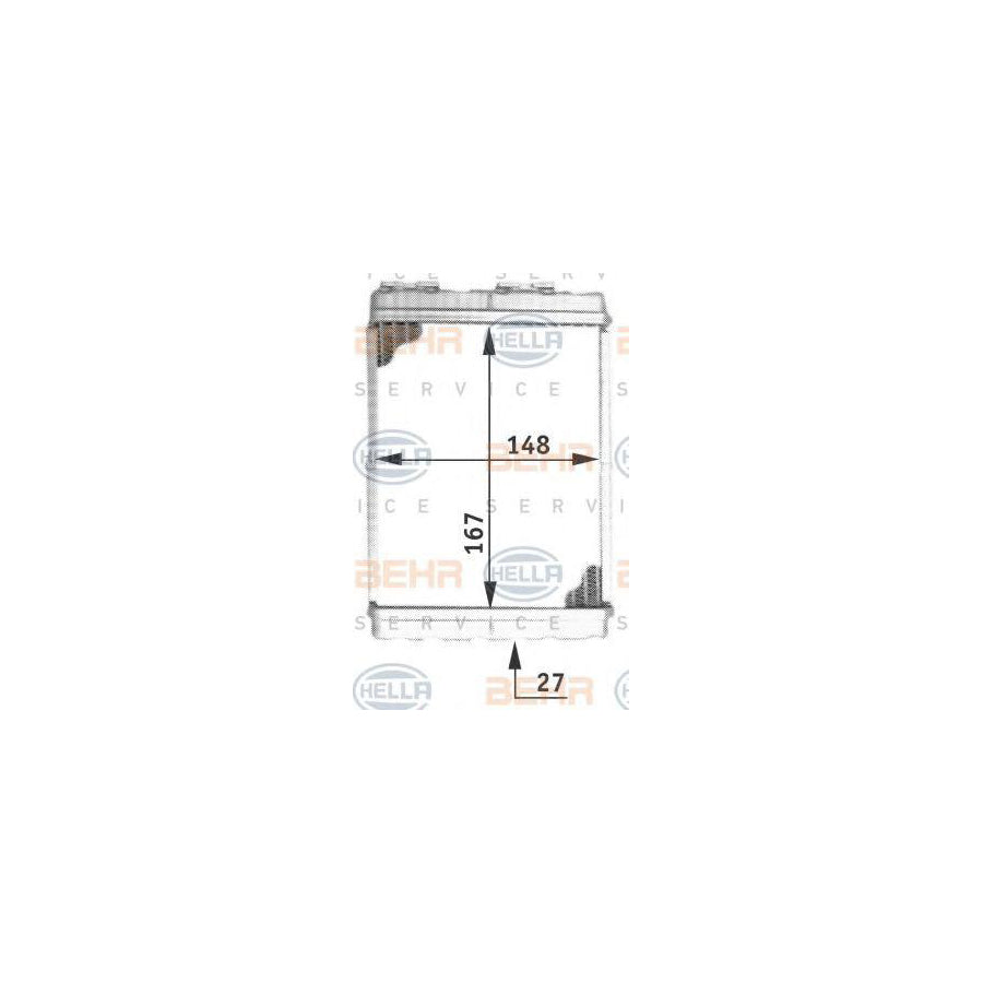 Hella 8FH 351 313-081 Heater Matrix