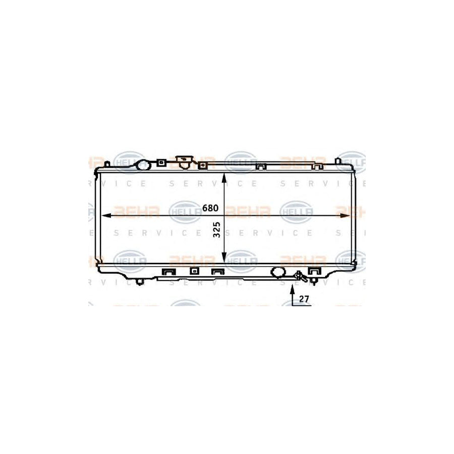 Hella 8MK 376 706-701 Engine Radiator For Mazda 323