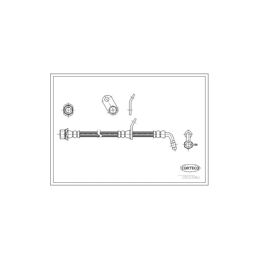 Corteco 19033061 Brake Hose For Toyota Avensis I Saloon (T22) | ML Performance UK