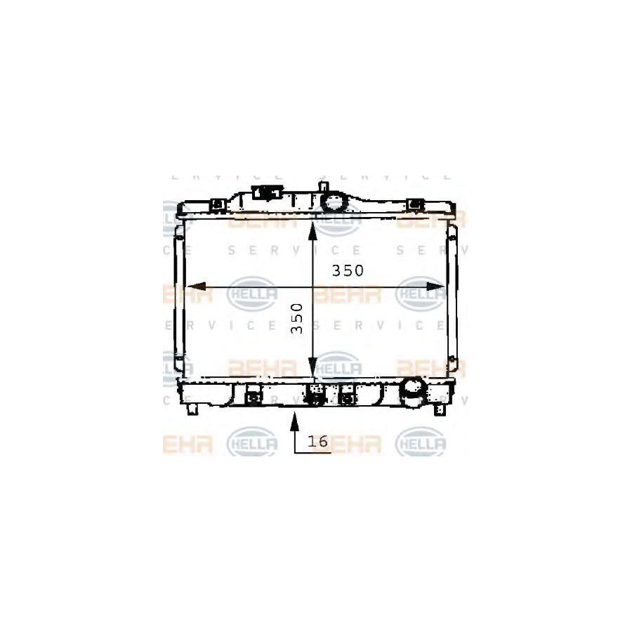 Hella 8MK 376 706-691 Engine Radiator