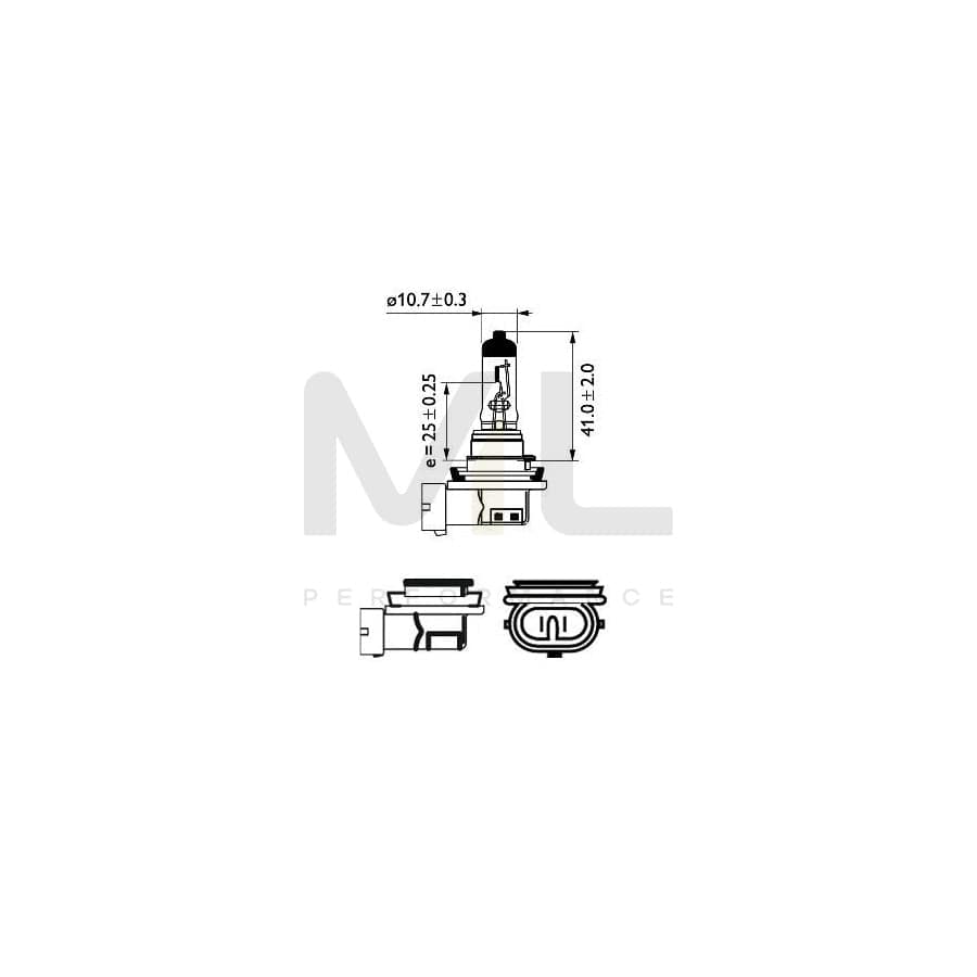 PHILIPS 12360WVUB1 Bulb, spotlight H8 12V 35W PGJ19-1 Halogen | ML Performance Car Parts