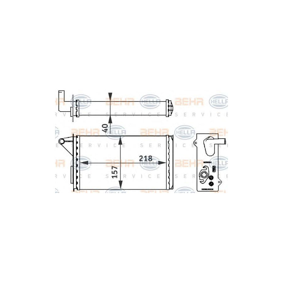 Hella 8FH 351 313-061 Heater Matrix