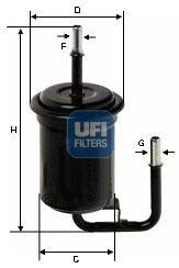 UFI 31.751.00 Fuel Filter For Mazda Mx-5 Ii (Nb)