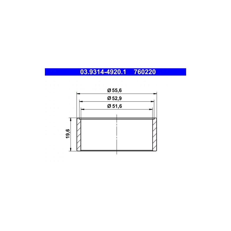 ATE 03.9314-4920.1 Mounting Ring, Dust Cap (Brake Caliper Pistons)