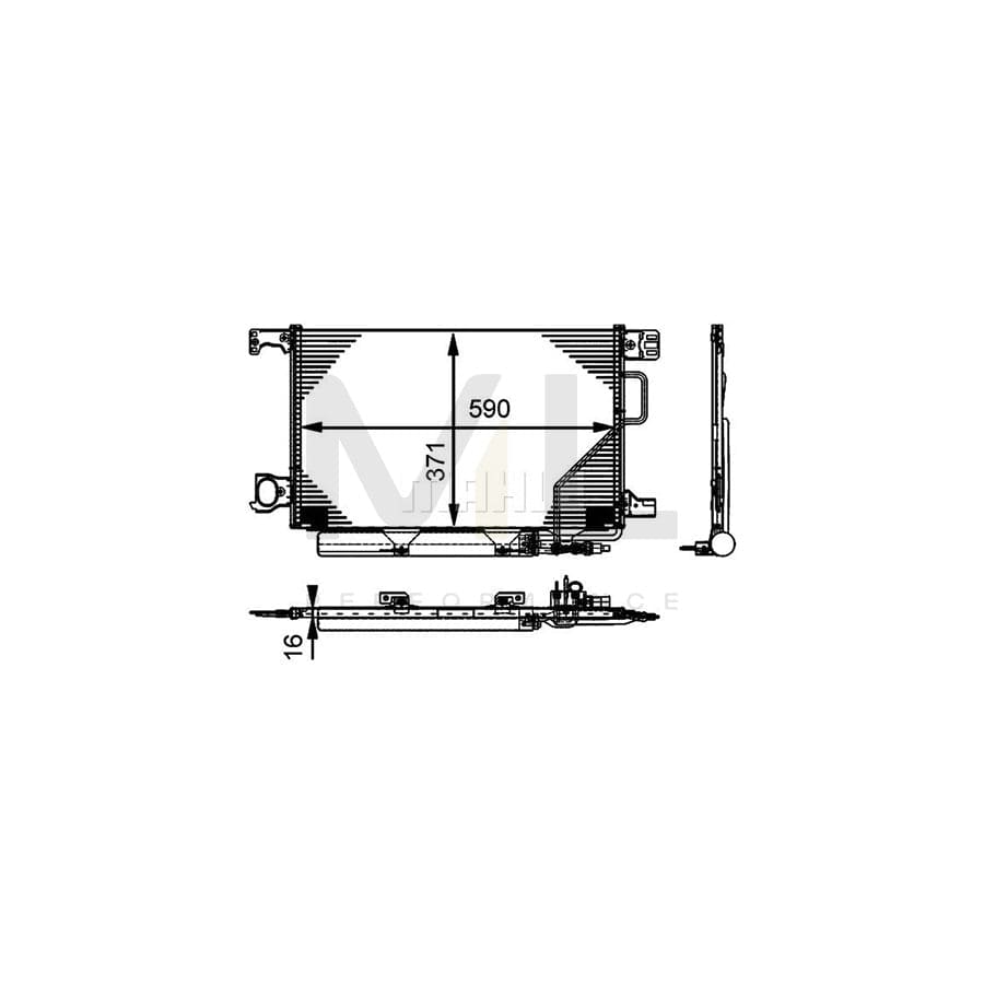 MAHLE ORIGINAL AC 662 000P Air conditioning condenser with dryer, with pressure switch | ML Performance Car Parts