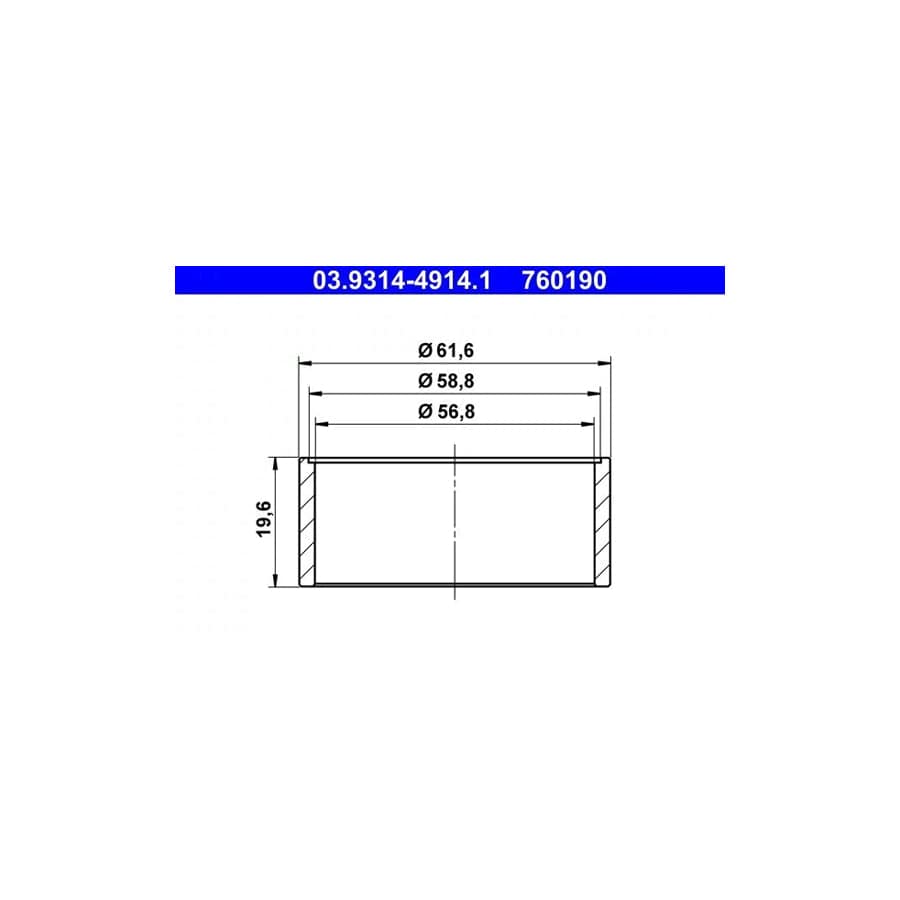 ATE 03.9314-4914.1 Mounting Ring, Dust Cap (Brake Caliper Pistons)