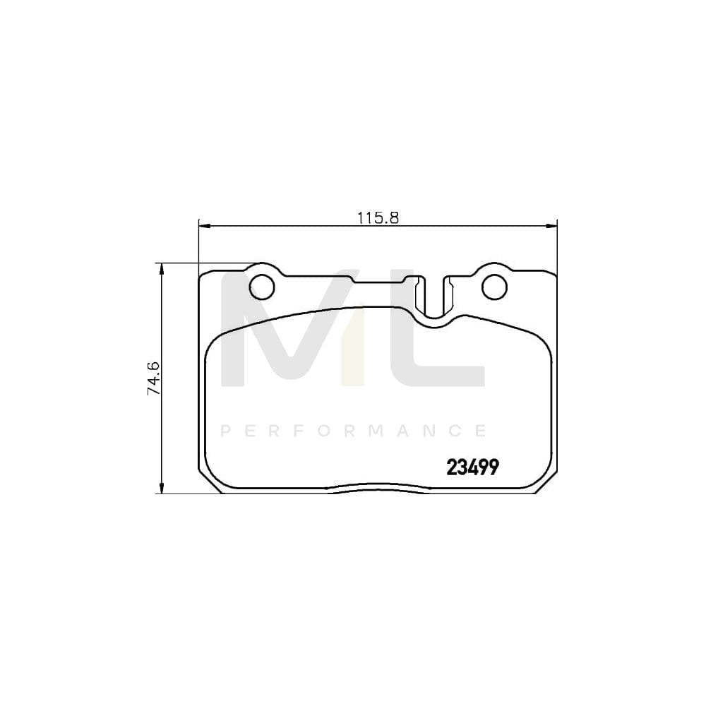 Hella 8DB 355 013-231 Brake Pad Set Prepared For Wear Indicator | ML Performance Car Parts