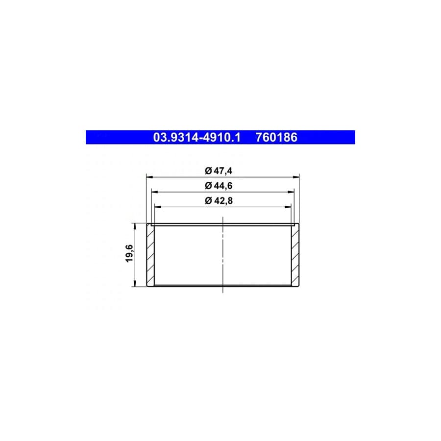 ATE 03.9314-4910.1 Mounting Ring, Dust Cap (Brake Caliper Pistons)