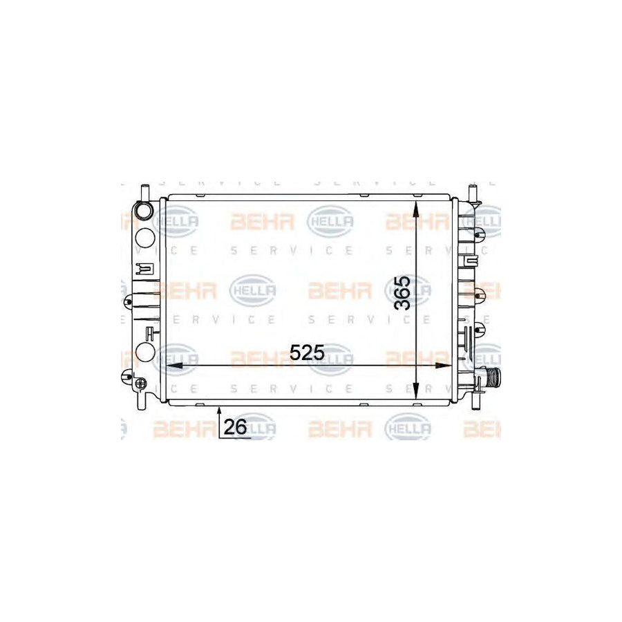 Hella 8MK 376 764-001 Engine Radiator