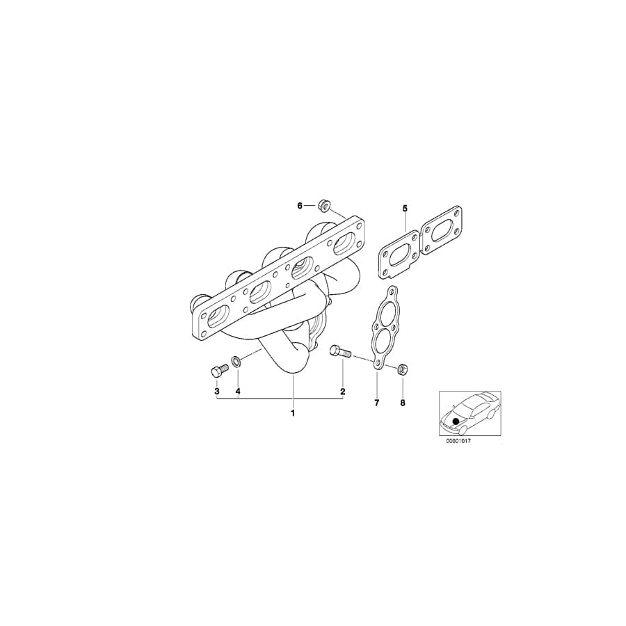 Genuine BMW 11621433967 E36 Exhaust Manifold TLEV (Inc. 318is, Z3 1.9 & 318i) | ML Performance UK Car Parts