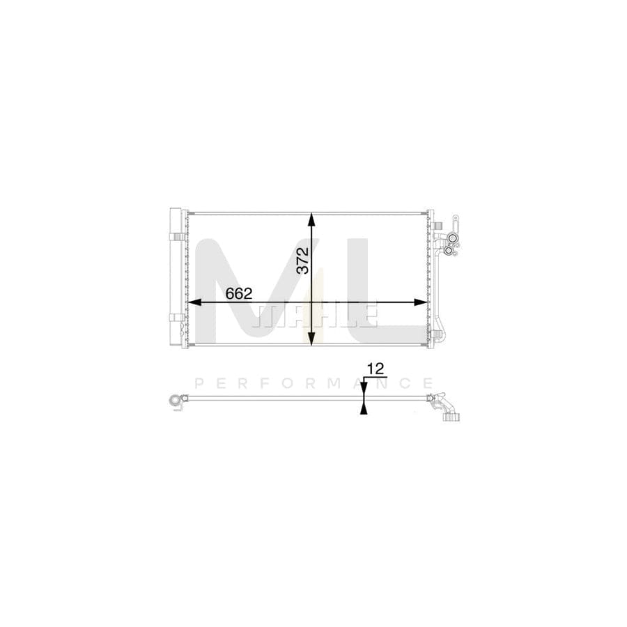 MAHLE ORIGINAL AC 65 000P Air conditioning condenser with gaskets/seals, with dryer | ML Performance Car Parts