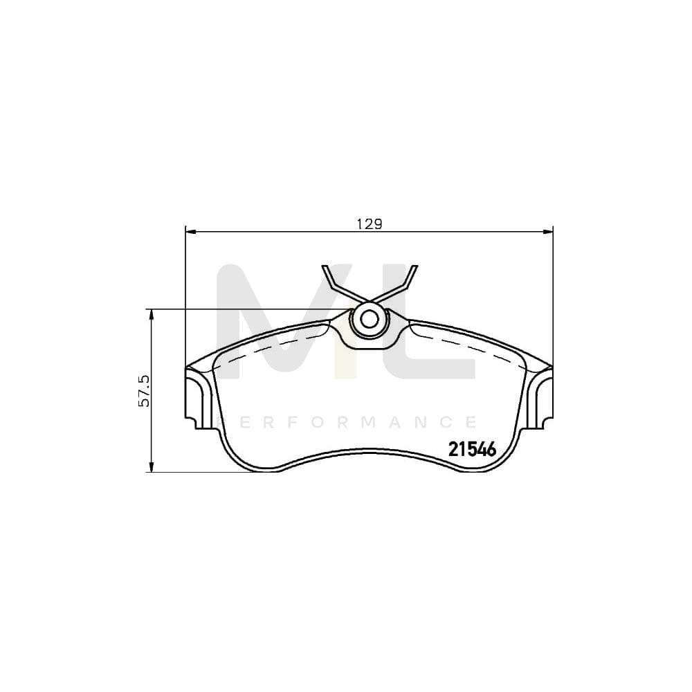 Hella 8DB 355 018-011 Brake Pad Set Not Prepared For Wear Indicator, With Brake Caliper Screws | ML Performance Car Parts