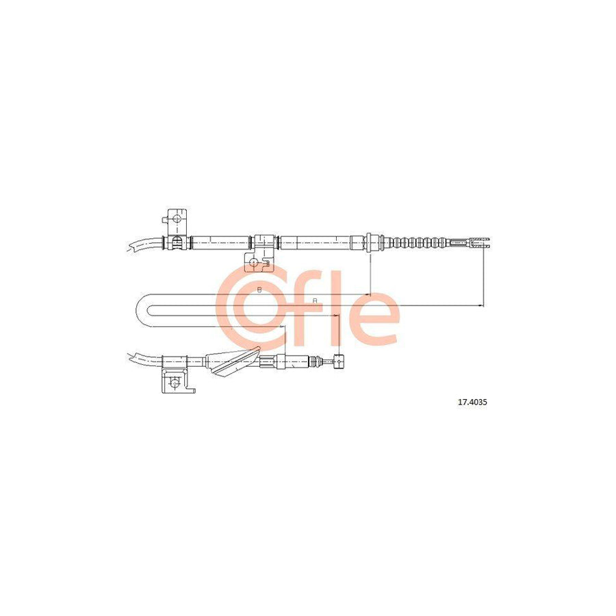 Cofle 92.17.4035 Hand Brake Cable