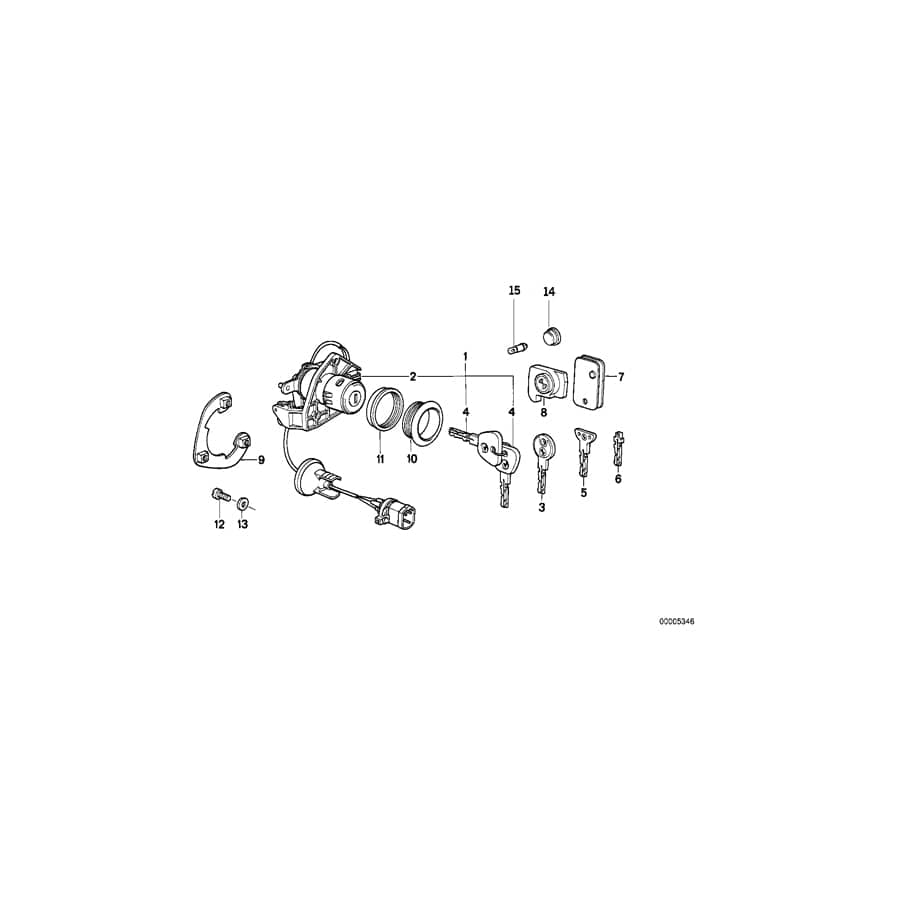 Genuine BMW 51212291607 Roadster Lock With Code, Left (Inc.  & Z1) | ML Performance UK Car Parts