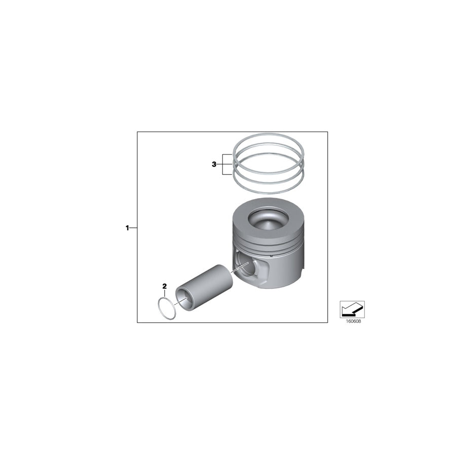 Genuine BMW 11257805331 F02 E93 E91 Piston 84,210mm(+0,25) (Inc. 730Ld, 740dX & 740d) | ML Performance UK Car Parts