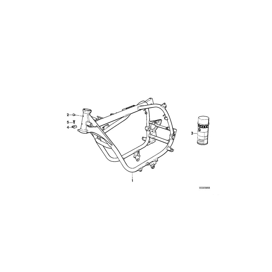 Genuine BMW 46511452605 Front Frame Schwarz (Inc. R 100 GS) | ML Performance UK Car Parts