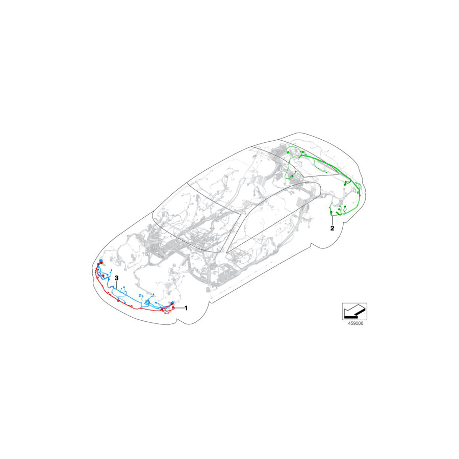 Genuine BMW 61129855638 G31 G32 G30 Wiring Harness, Front End (Inc. 640dX, 540iX & 630d) | ML Performance UK