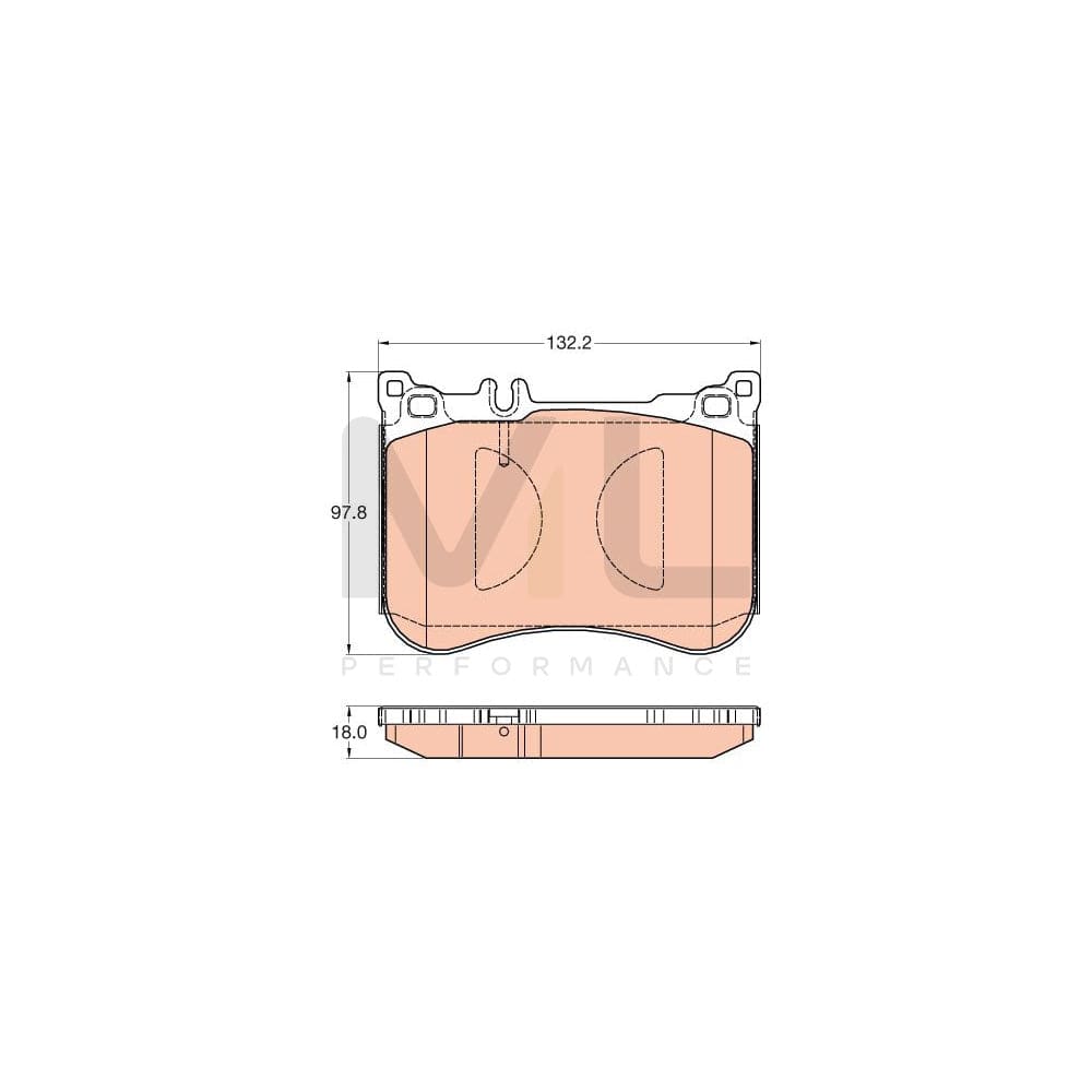 TRW Gdb2019 Brake Pad Set Suitable For Mercedes-Benz Sl Convertible (R231) Prepared For Wear Indicator | ML Performance Car Parts