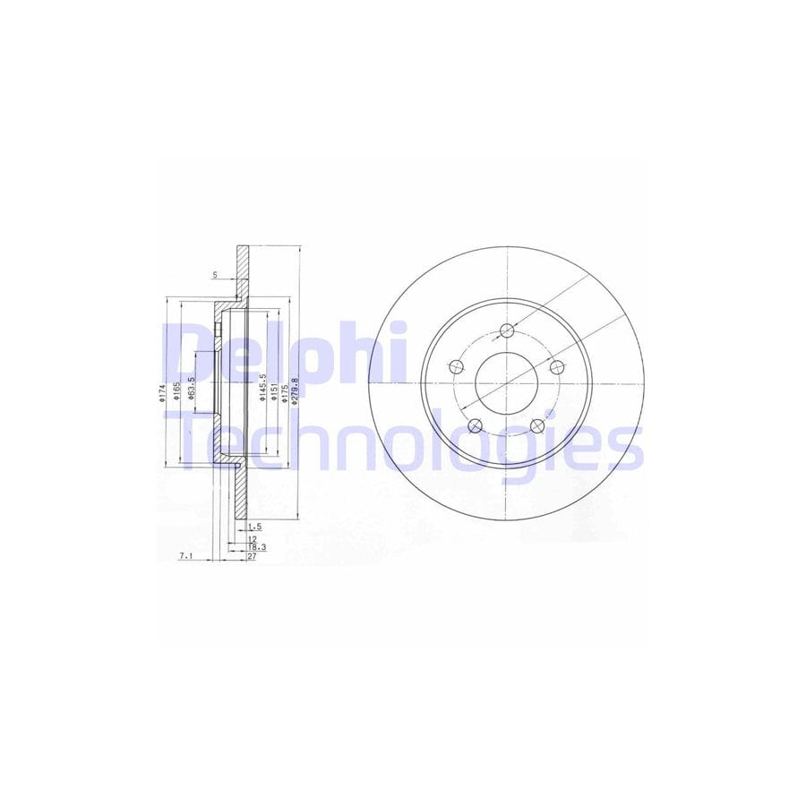 Delphi Bg3663C Brake Disc