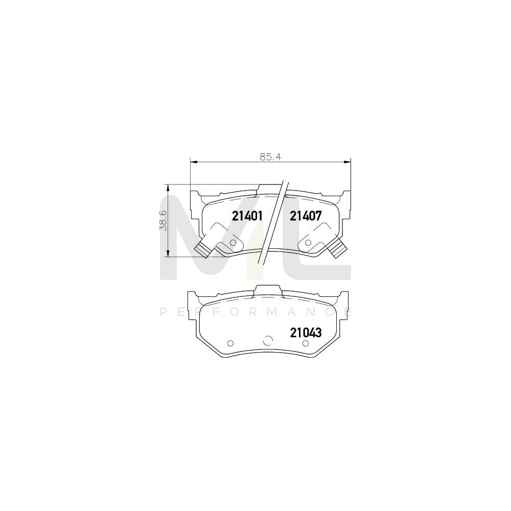 Hella 8DB 355 006-281 Brake Pad Set With Acoustic Wear Warning | ML Performance Car Parts