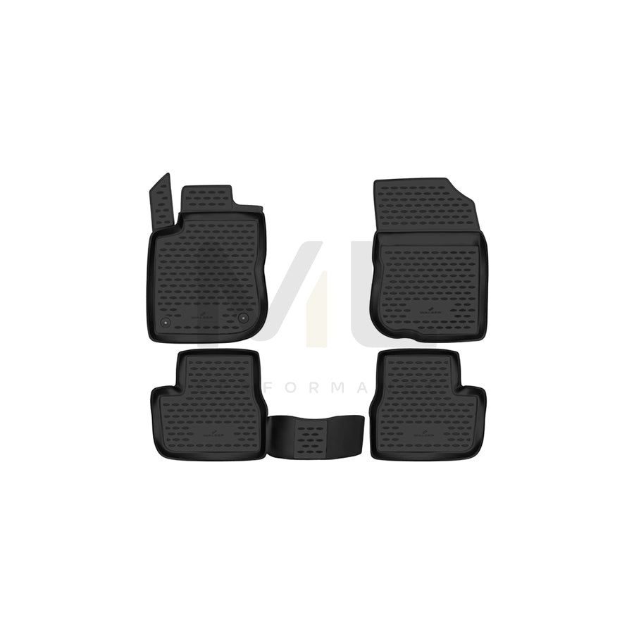 WALSER Tailored, XTR 75215 Floor mat set Elastomer, Front and Rear, Black | ML Performance Car Parts