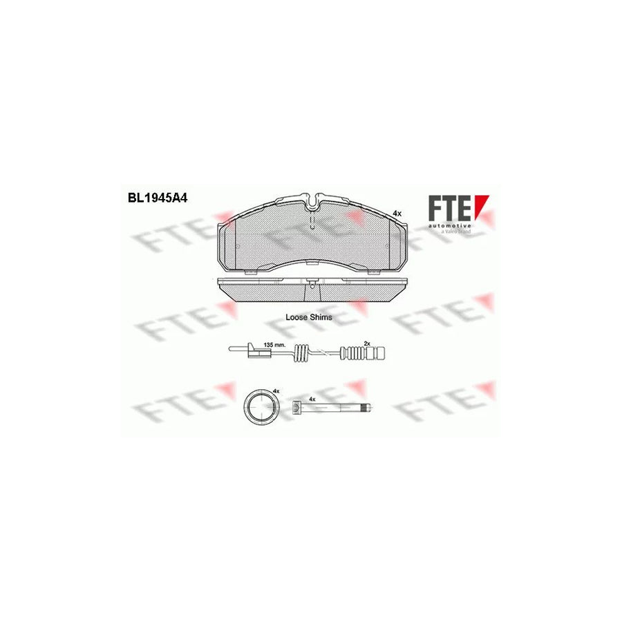 Fte BL1945A4 Brake Pad Set Suitable For Mercedes-Benz Sprinter 5-T Platform/Chassis (W905) | ML Performance UK Car Parts