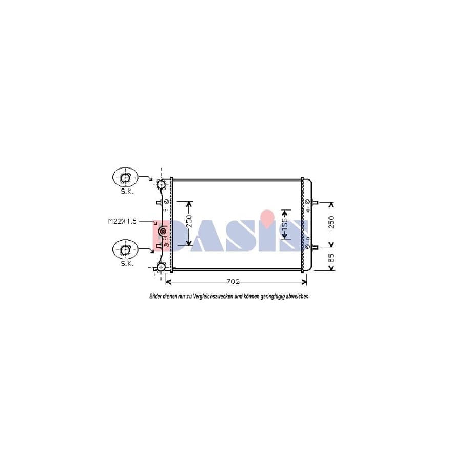 AKS Dasis 040027N Engine Radiator | ML Performance UK