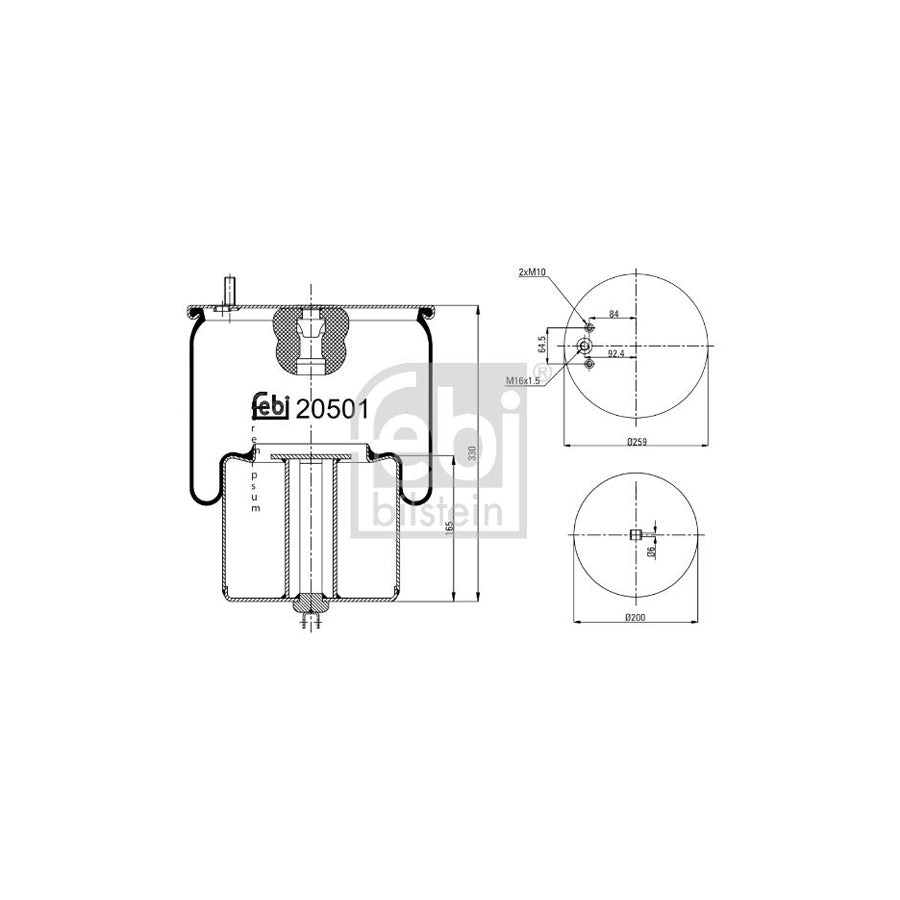 Febi Bilstein 20501 Boot, Air Suspension