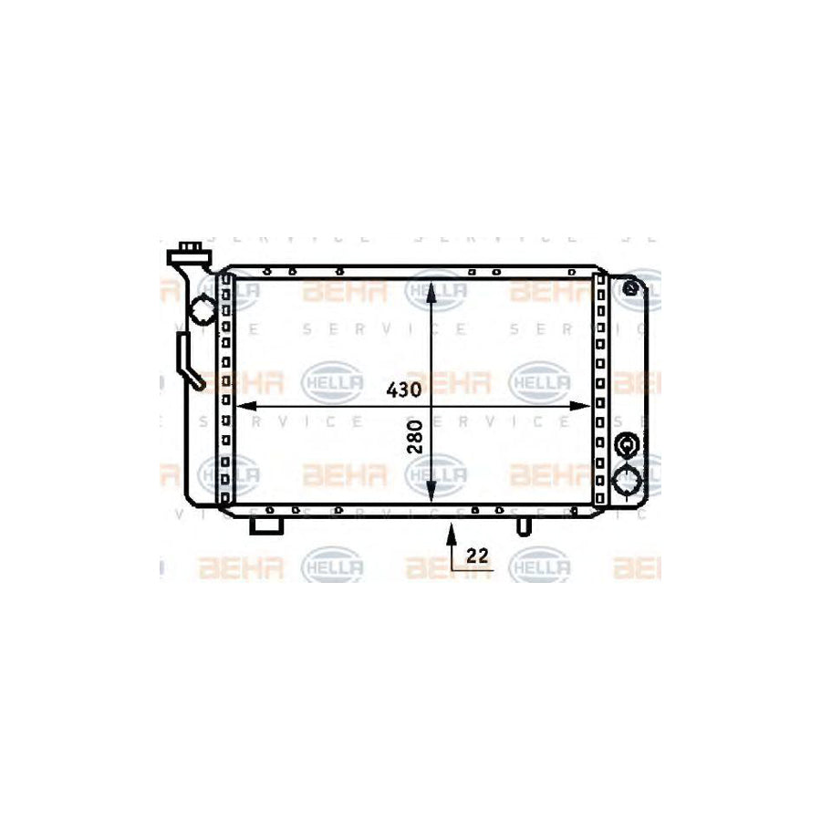 Hella 8MK 376 707-131 Engine Radiator