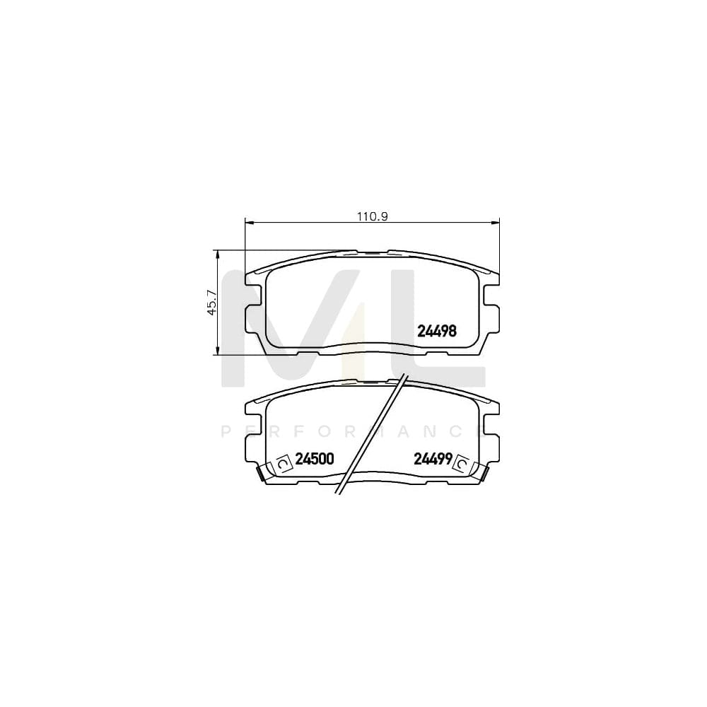 Hella 8DB 355 012-951 Brake Pad Set With Acoustic Wear Warning | ML Performance Car Parts