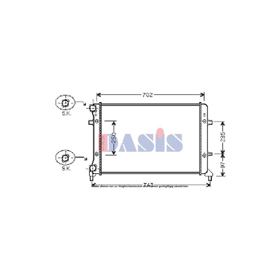 AKS Dasis 040028N Engine Radiator | ML Performance UK