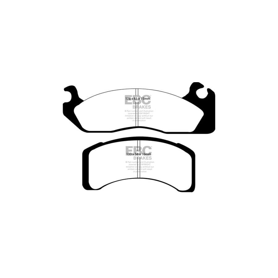 EBC PDKF762 Ford Mustang Ultimax Front Brake Pad & Plain Disc Kit 2 | ML Performance UK Car Parts