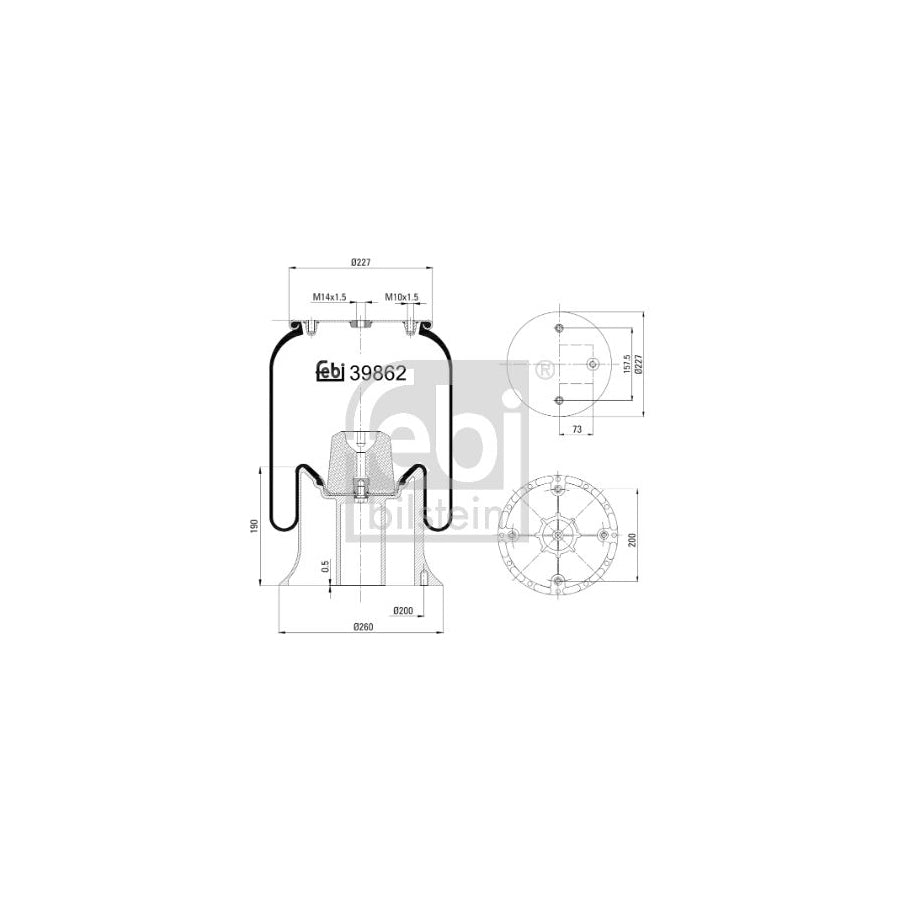 Febi Bilstein 39862 Boot, Air Suspension