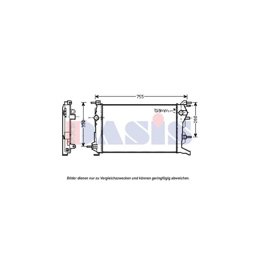 AKS Dasis 180084N Engine Radiator For Renault Fluence (L3_) | ML Performance UK