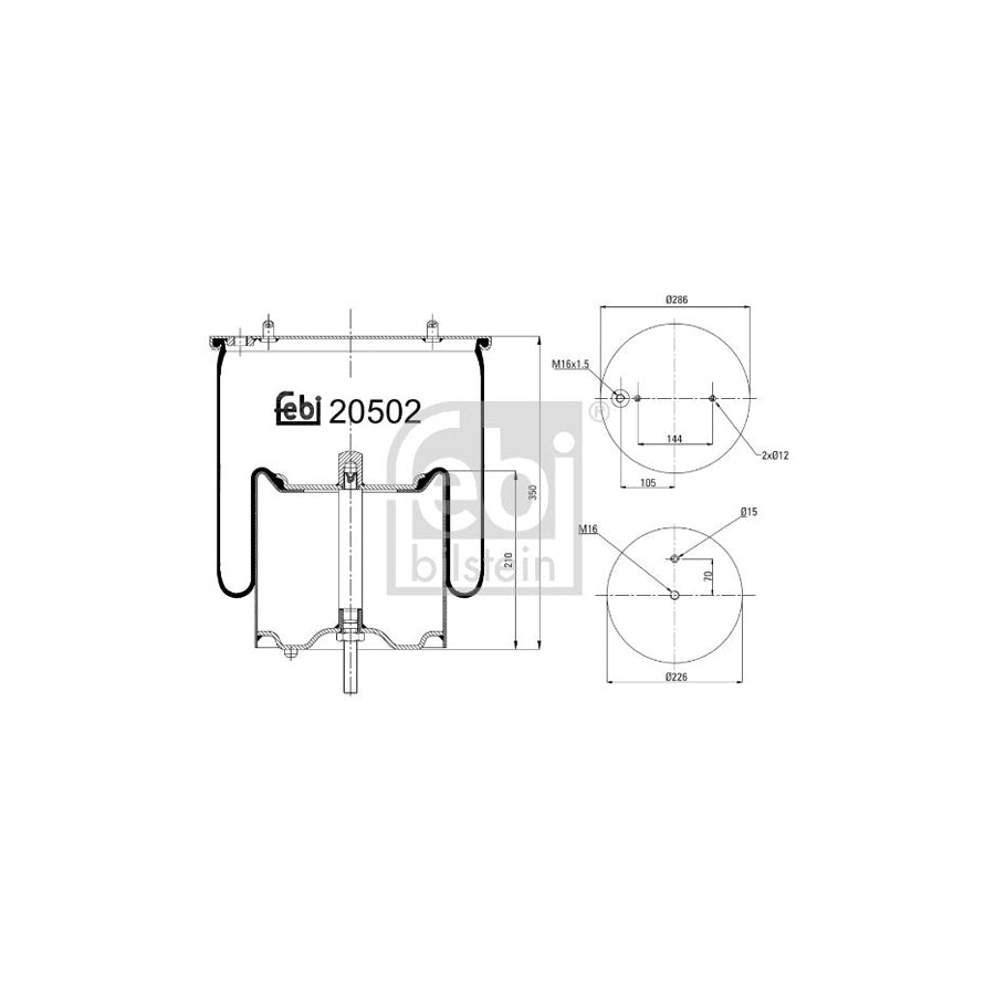 Febi Bilstein 20502 Boot, Air Suspension